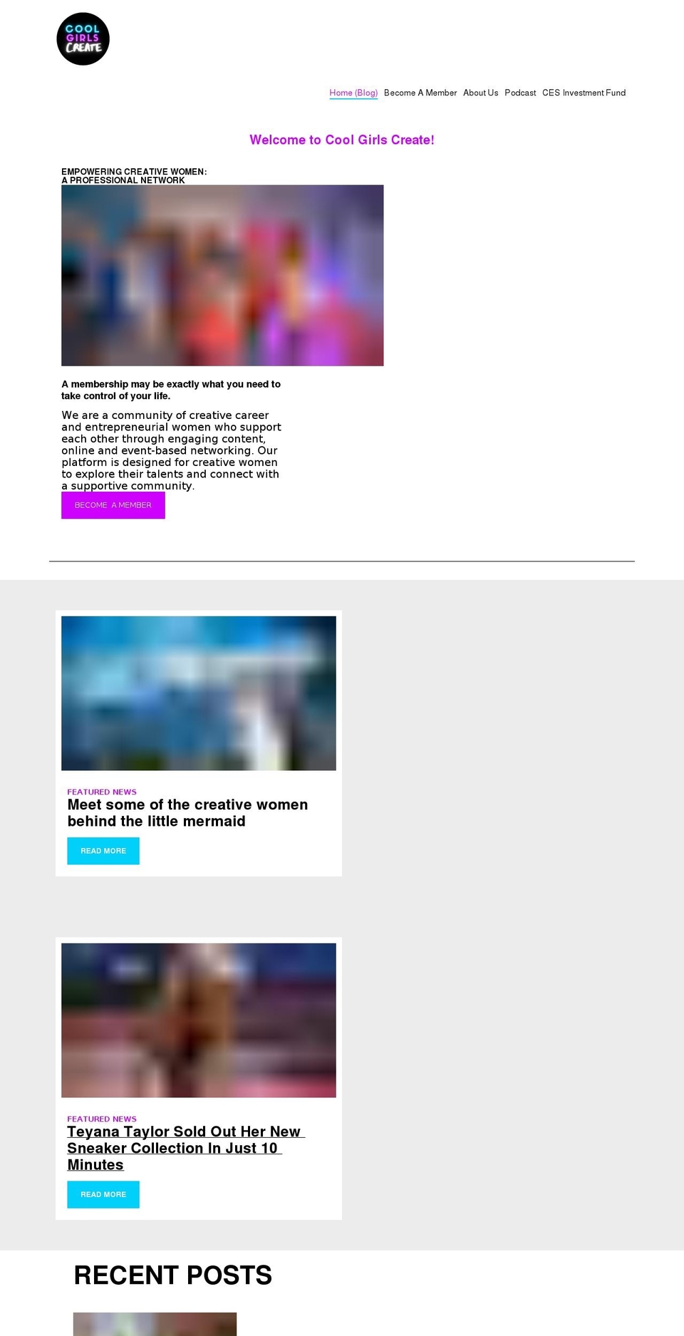 coolgirlscreate.com shopify website screenshot
