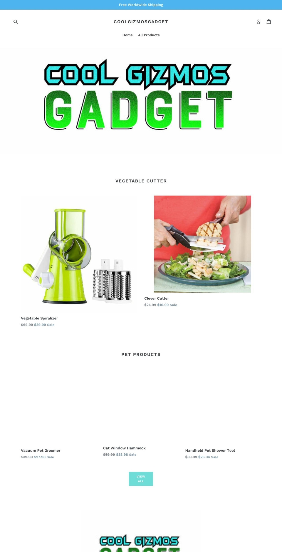 coolgizmosgadget.com shopify website screenshot