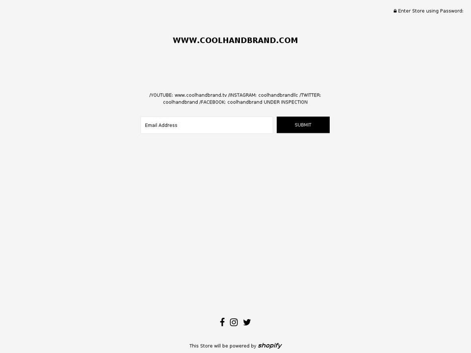 coolhandbrand.com — Shopify storefront screenshot