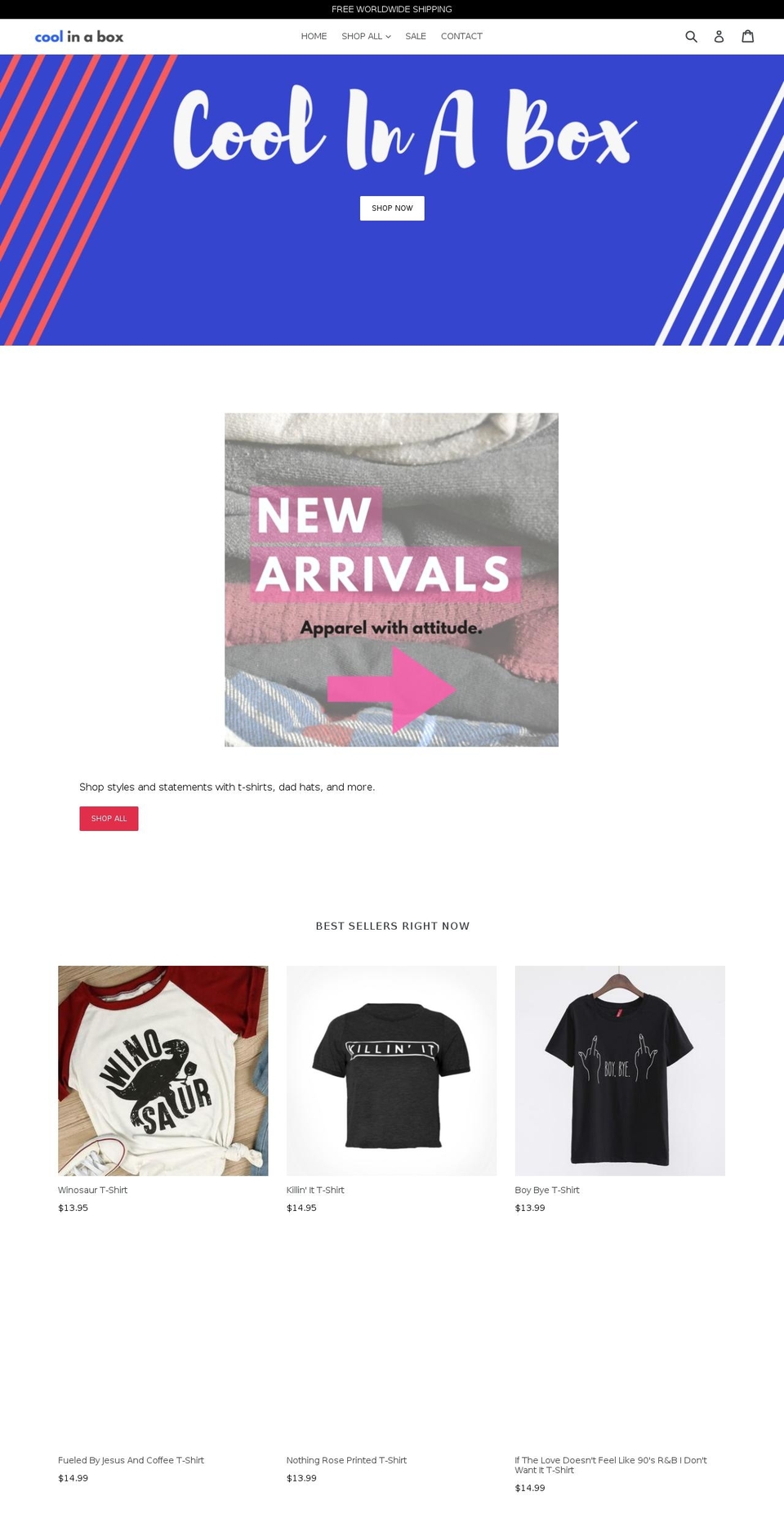 coolinabox.com — Shopify storefront screenshot