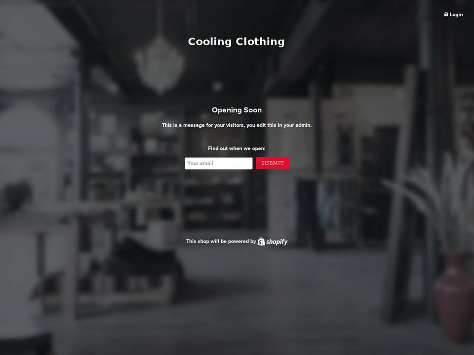 coolingclothing.shop shopify website screenshot