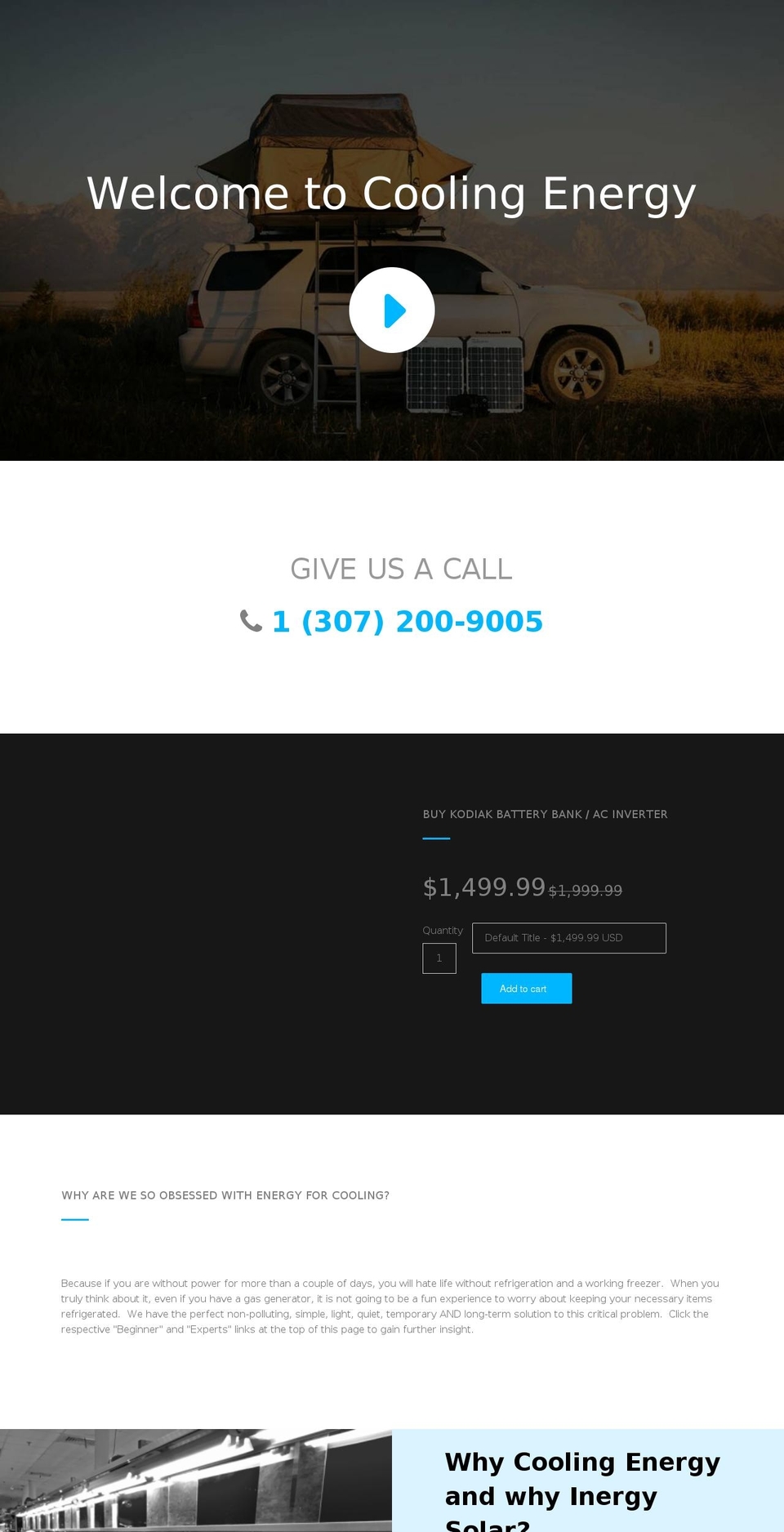 coolingenergy.com — Shopify storefront screenshot