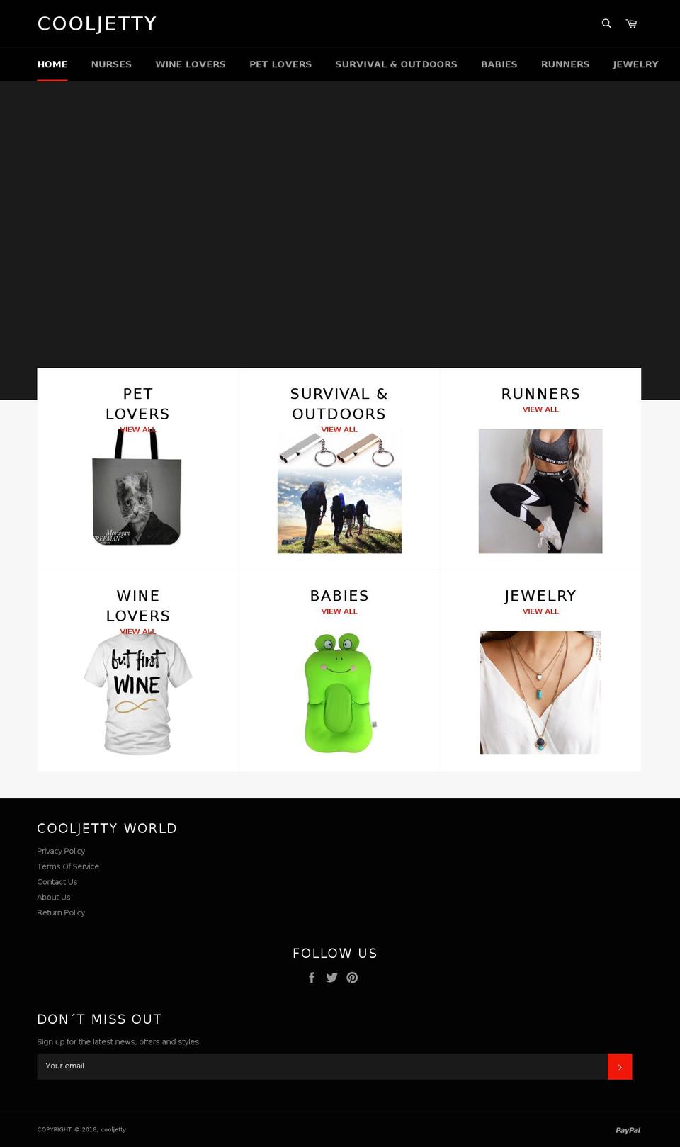 cooljetty.com — Shopify storefront screenshot