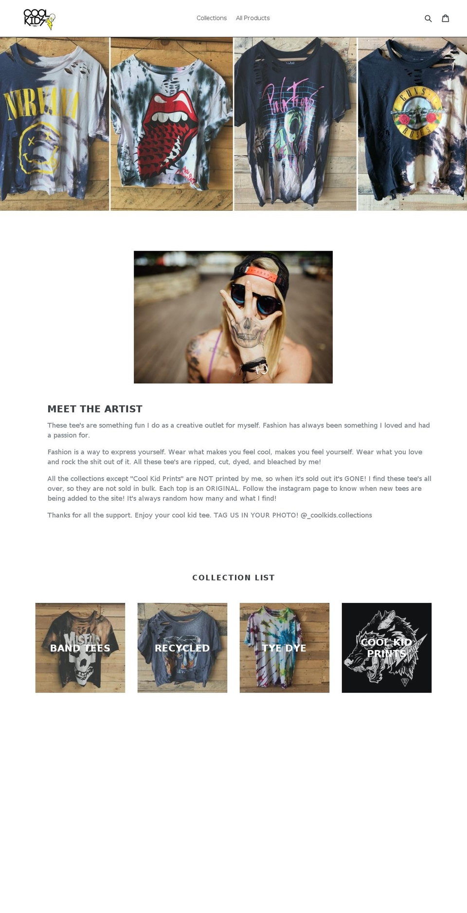 coolkidscollections.com — Shopify storefront screenshot