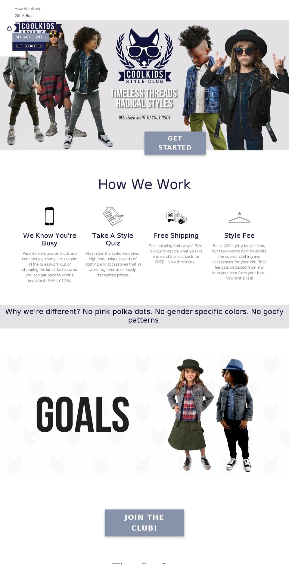 coolkidsstyleclub.com — Shopify storefront screenshot