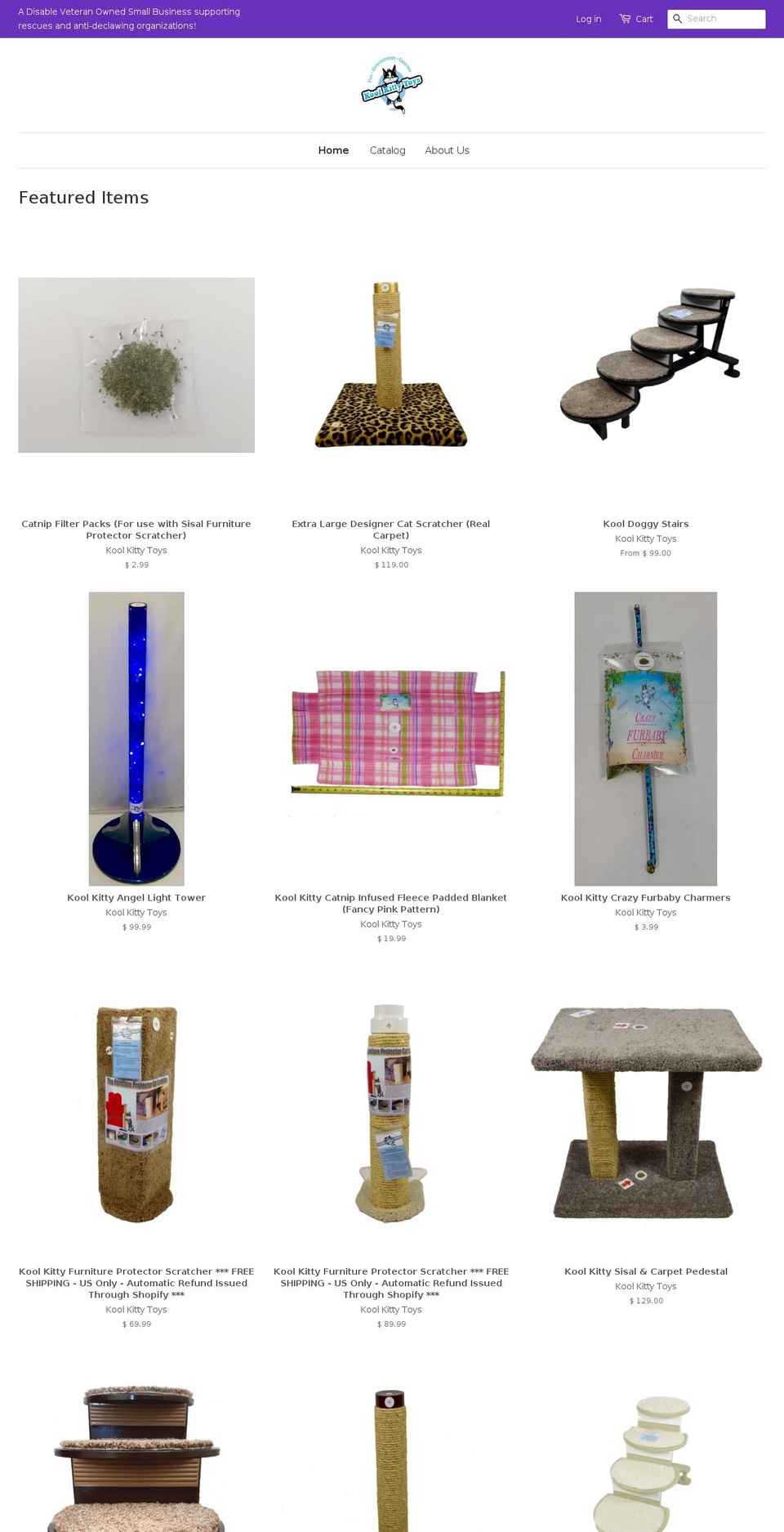 coolkittytoys.com shopify website screenshot