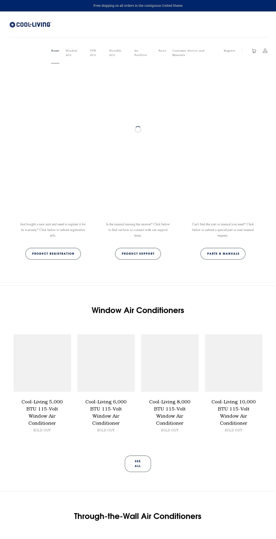 coollivingproducts.com shopify website screenshot