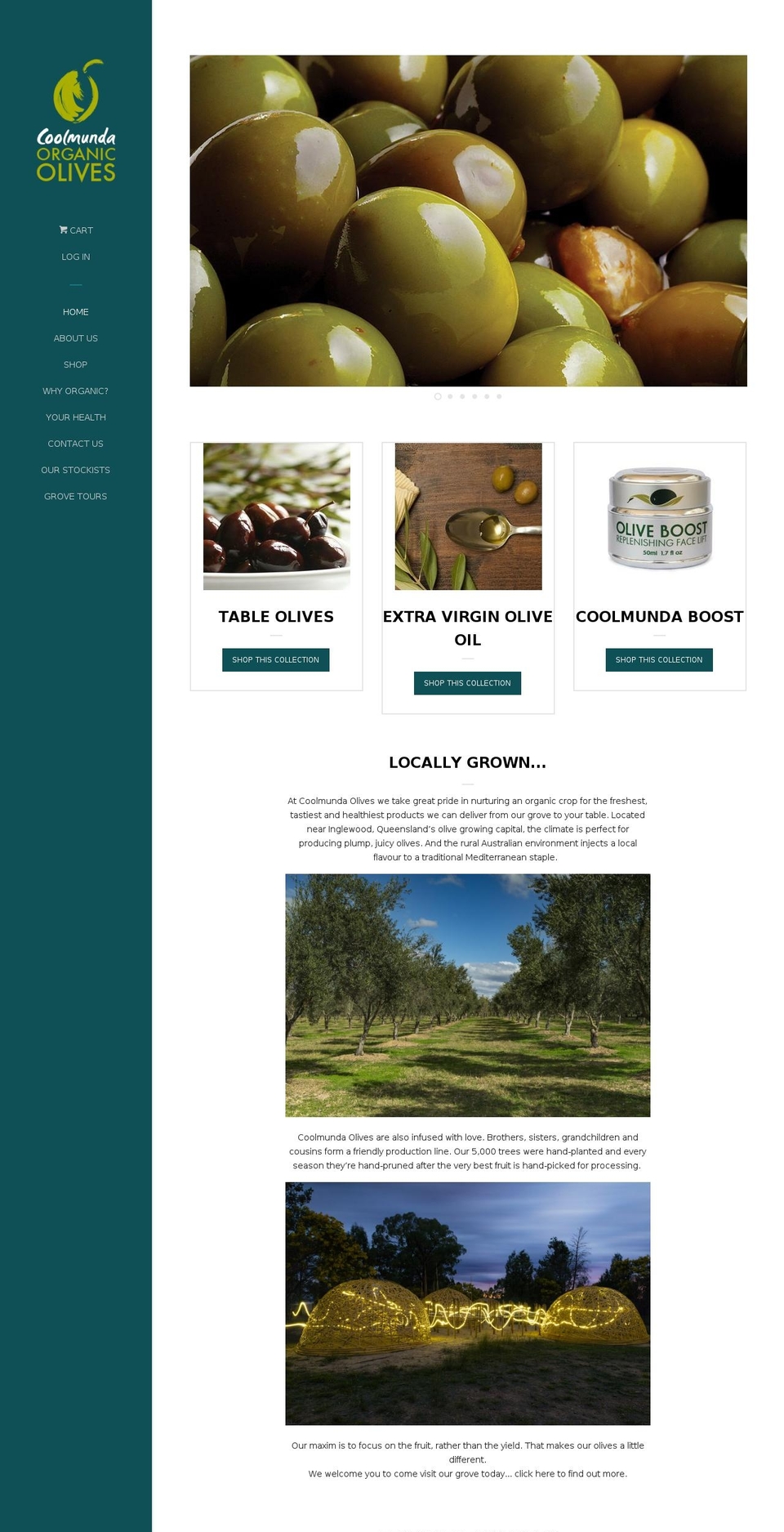 coolmundaolives.com shopify website screenshot