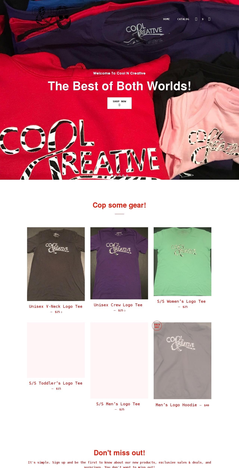coolncreative.com — Shopify storefront screenshot