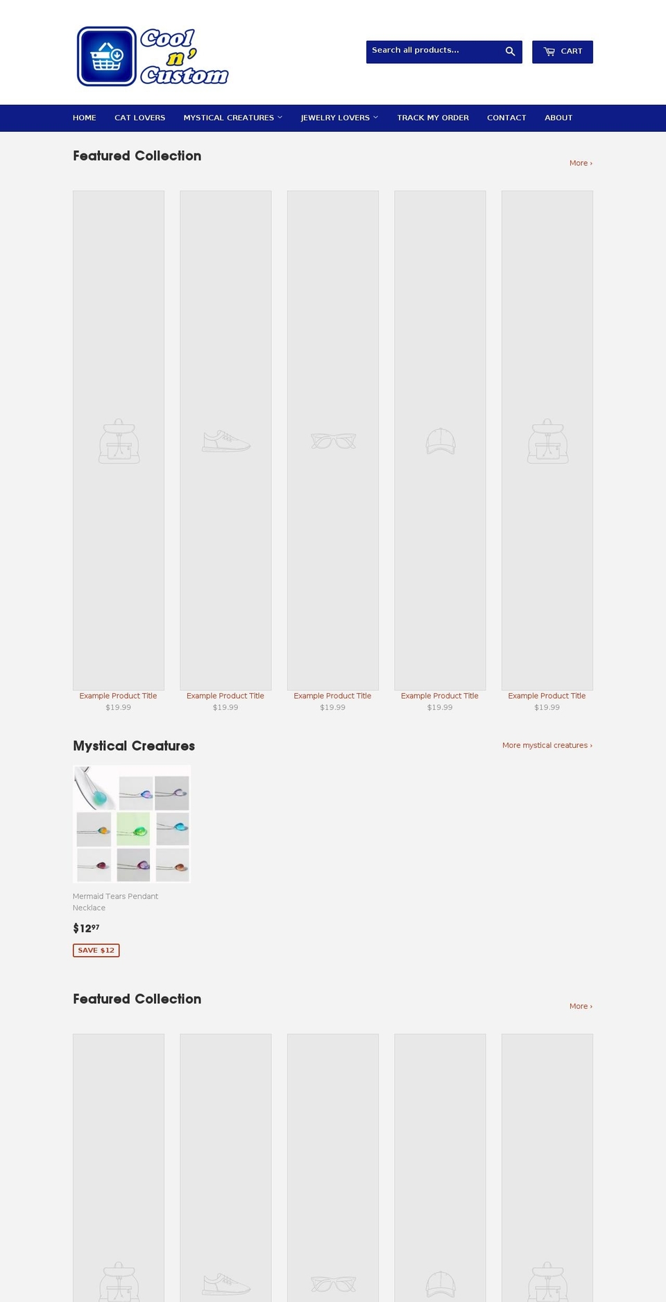 coolncustom.com — Shopify storefront screenshot