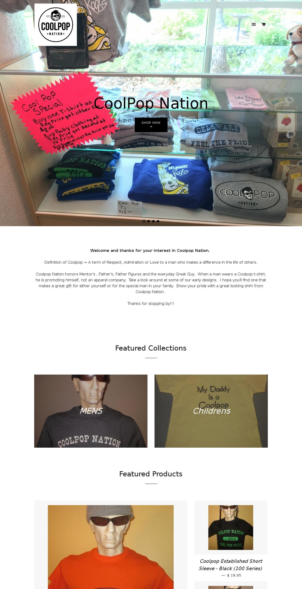 coolpopnation.com — Shopify storefront screenshot