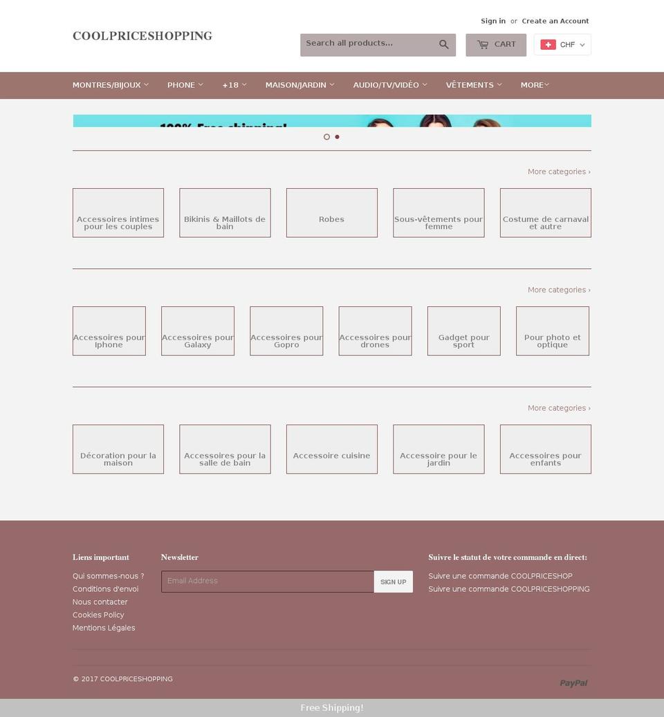 coolpriceshopping.com shopify website screenshot