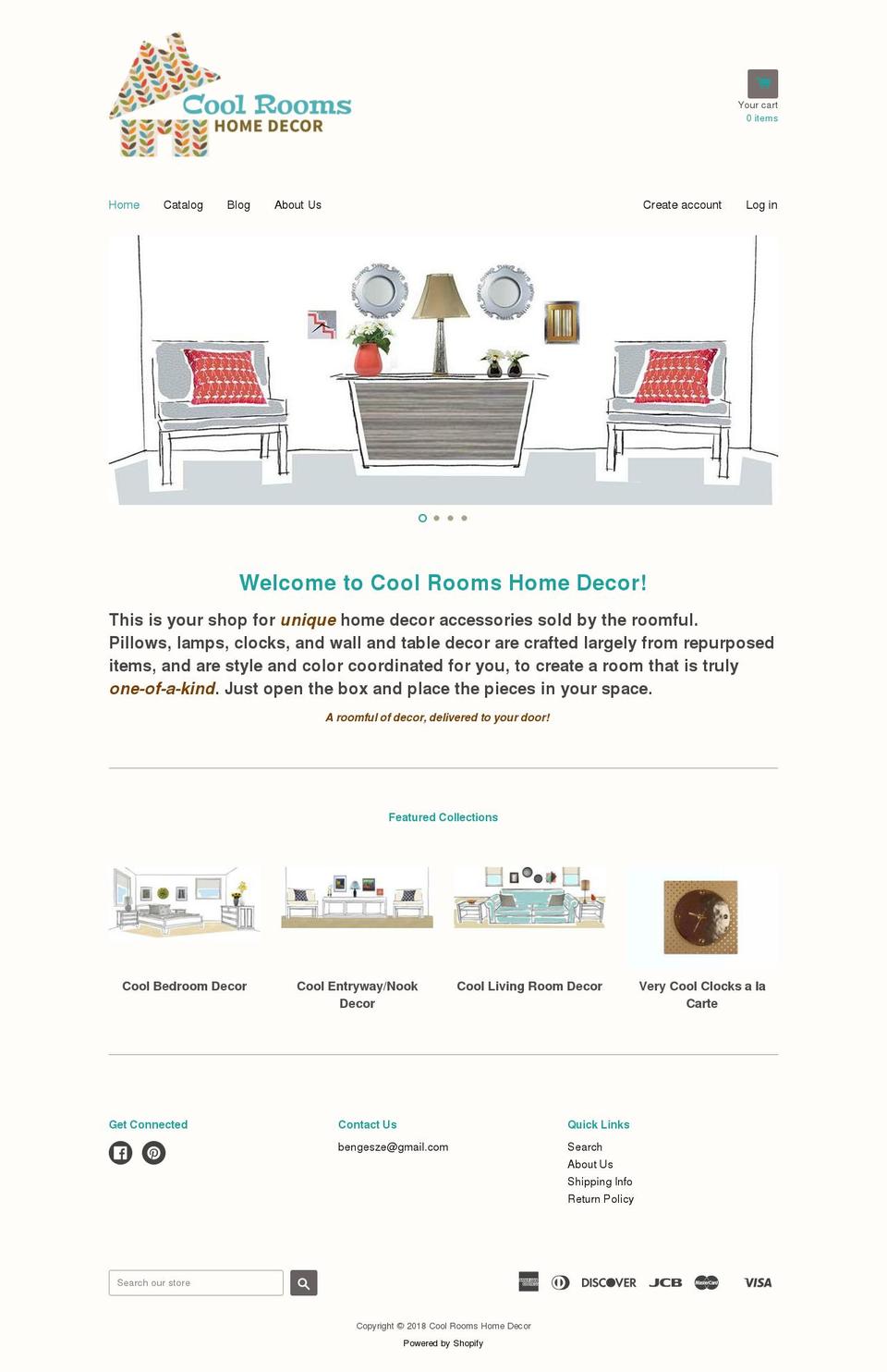 coolroomshomedecor.com shopify website screenshot