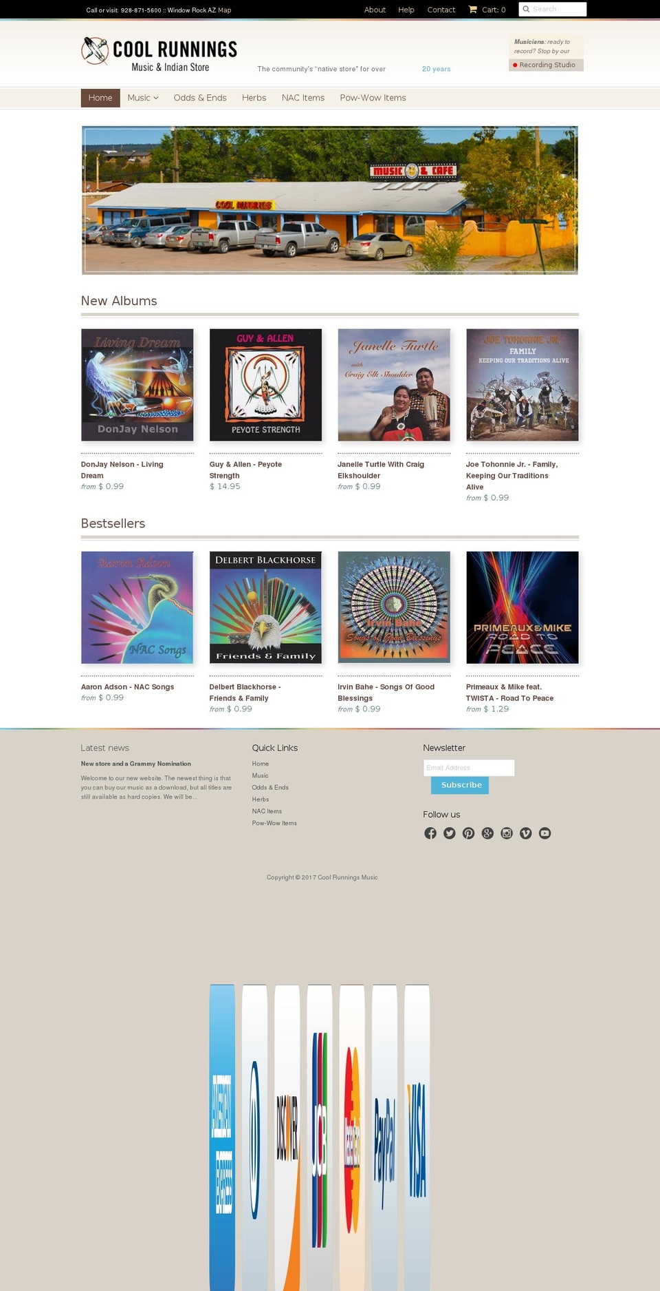 coolrunningsmusic.com shopify website screenshot