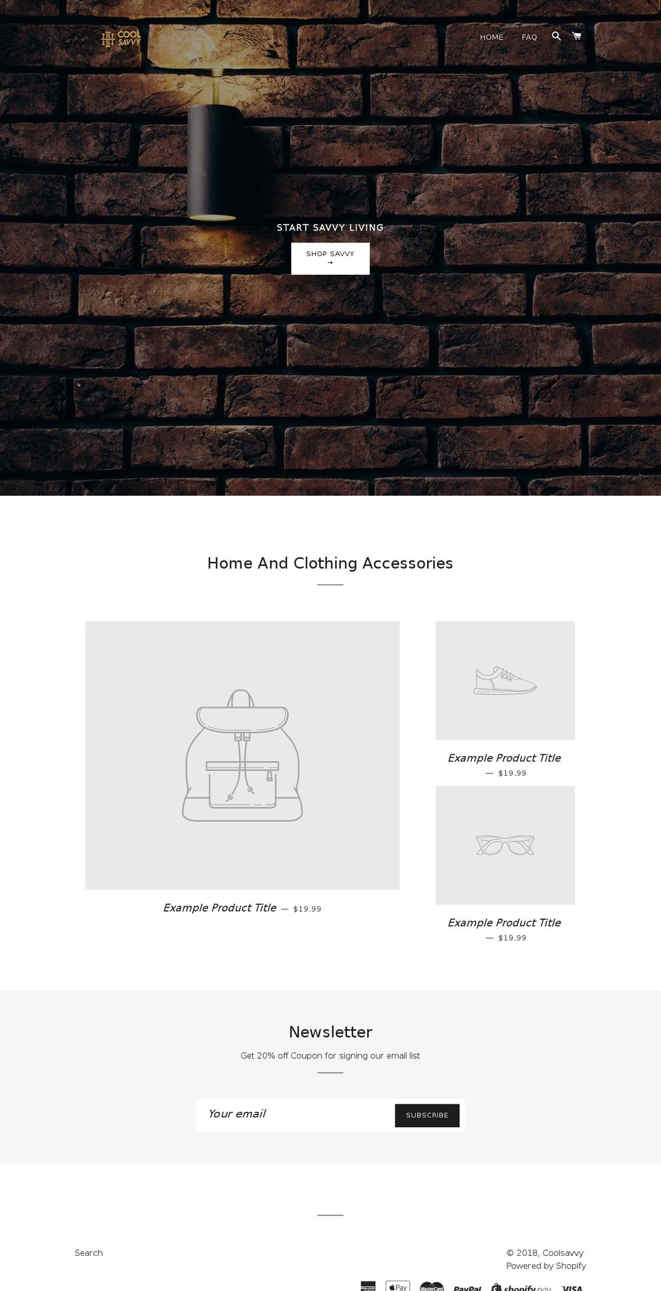 coolsavvy.com — Shopify storefront screenshot