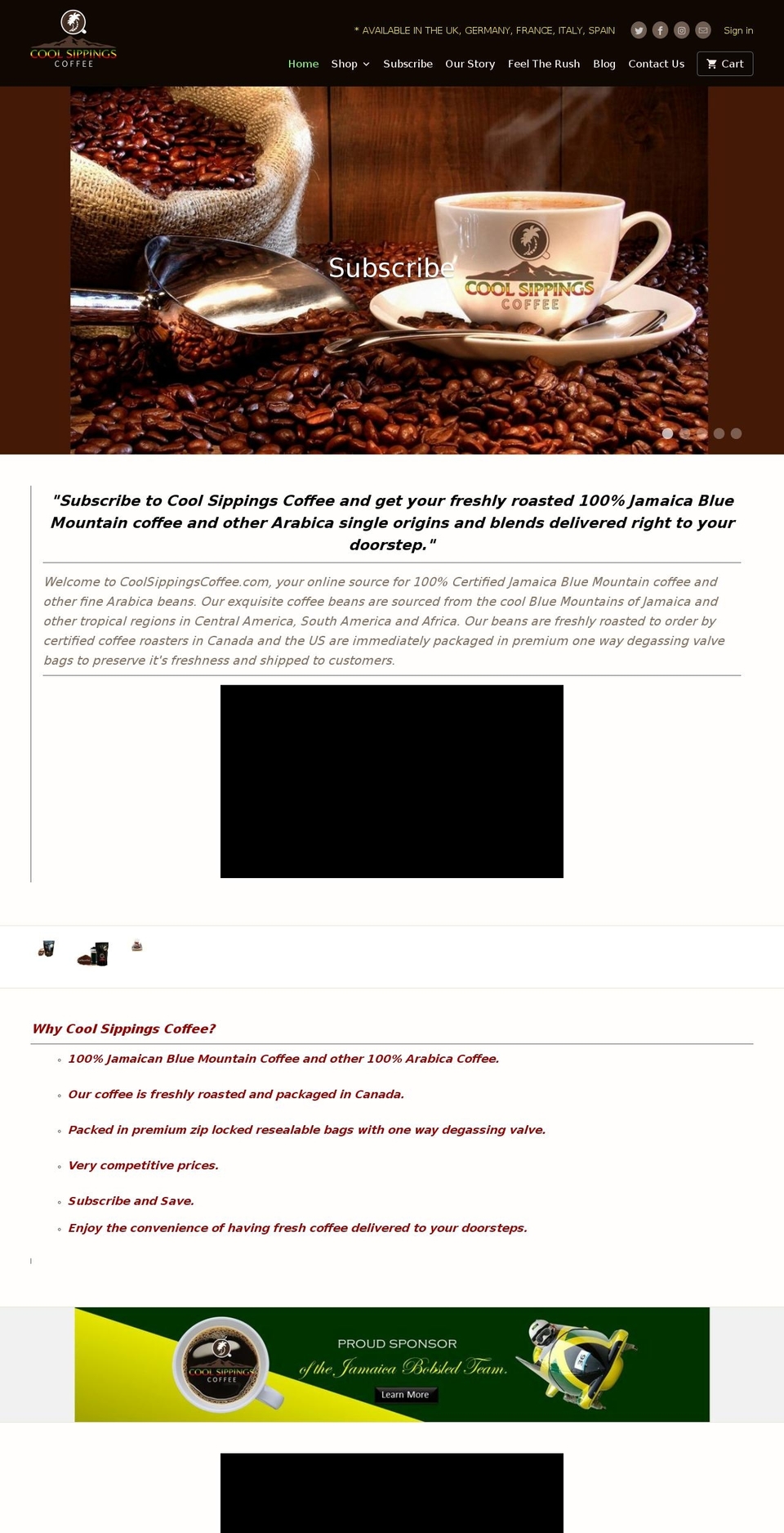 coolsippings.com shopify website screenshot