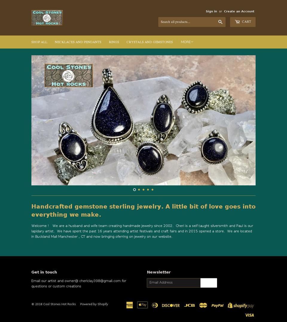 coolstoneshotrocks.com shopify website screenshot