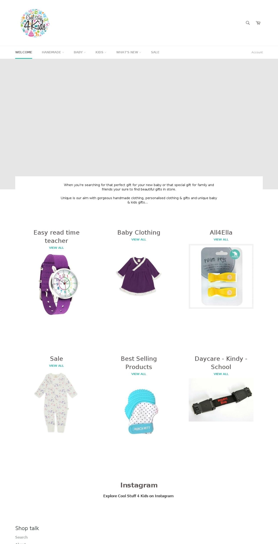 coolstuff4kids.com.au shopify website screenshot