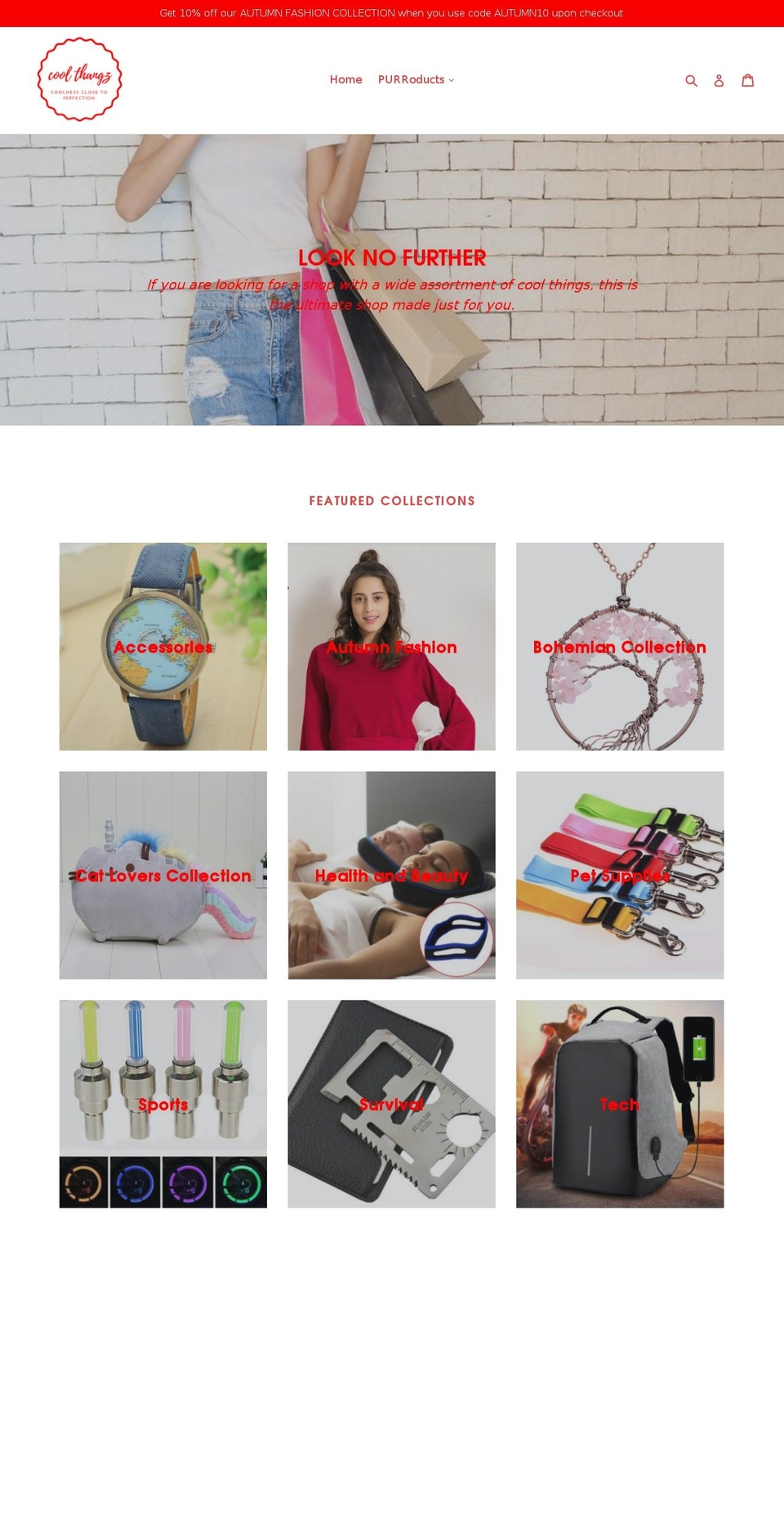coolthangz.com — Shopify storefront screenshot