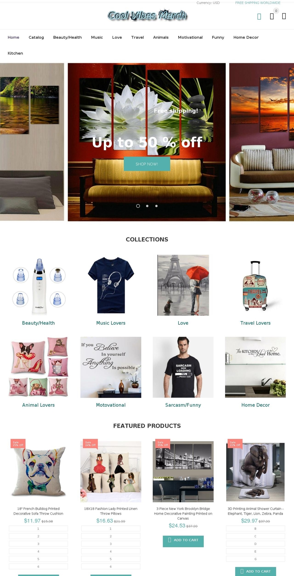 myshop-v-1-0-4 Shopify theme site example coolvibesmerch.com