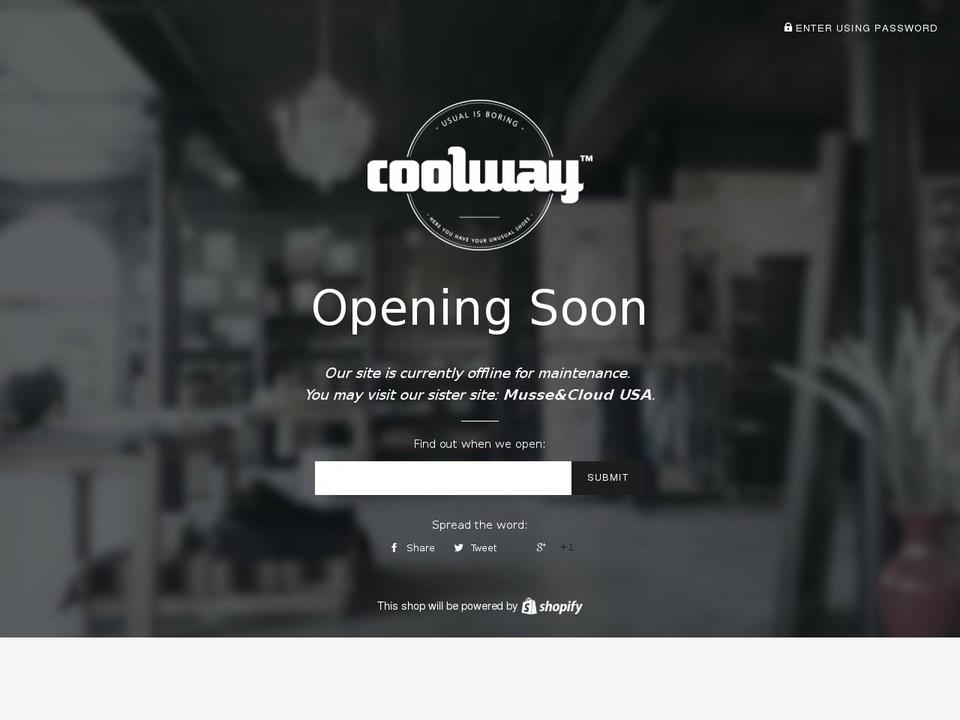coolwayus.com shopify website screenshot