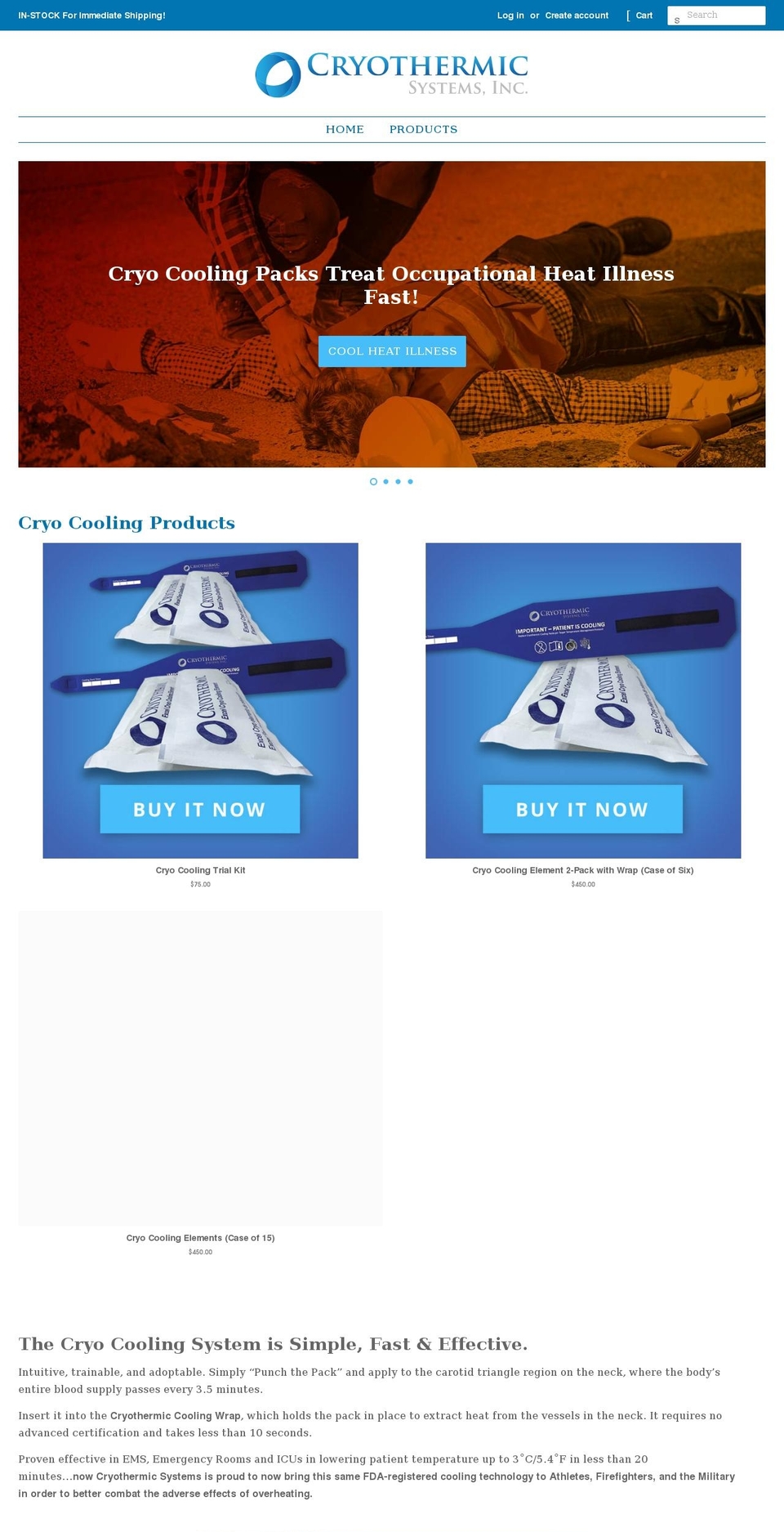 coolwithcryo.com shopify website screenshot