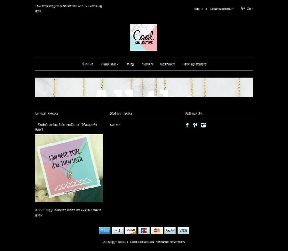 coolxcollective.com shopify website screenshot