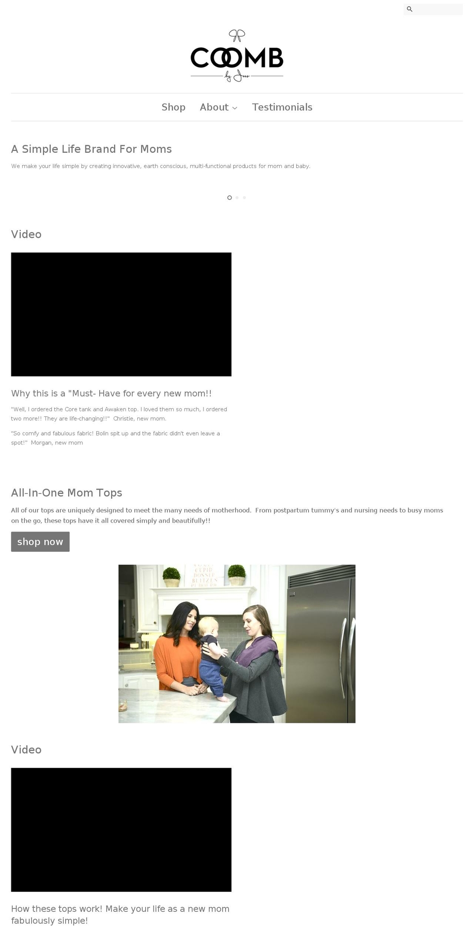 coombbyjess.com — Shopify storefront screenshot