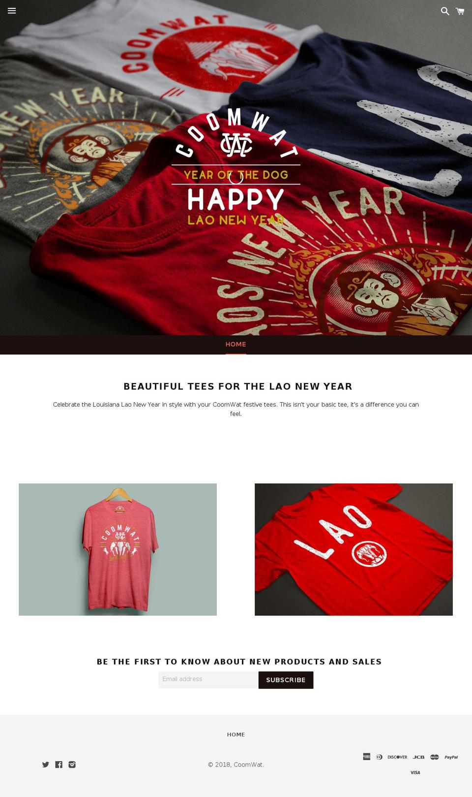 coomwat.com — Shopify storefront screenshot
