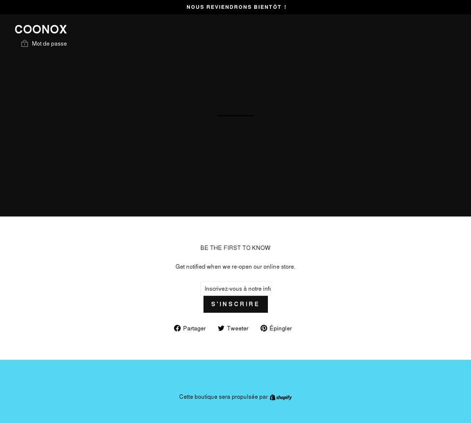 coonox.com shopify website screenshot