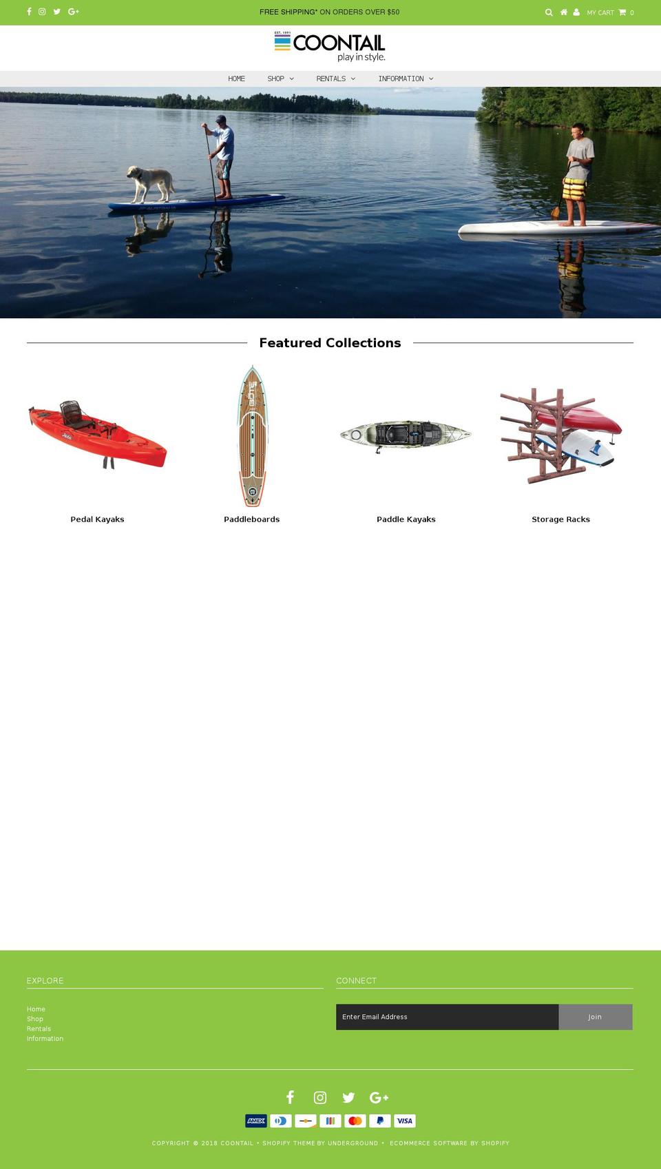 coontail.net shopify website screenshot