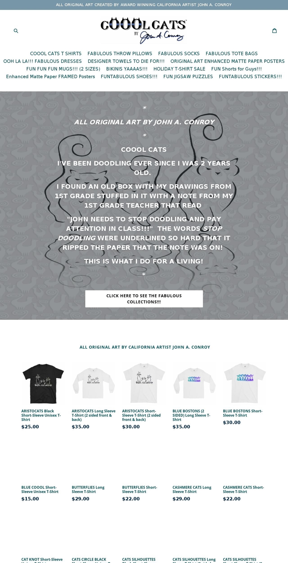 coool-cats.myshopify.com shopify website screenshot
