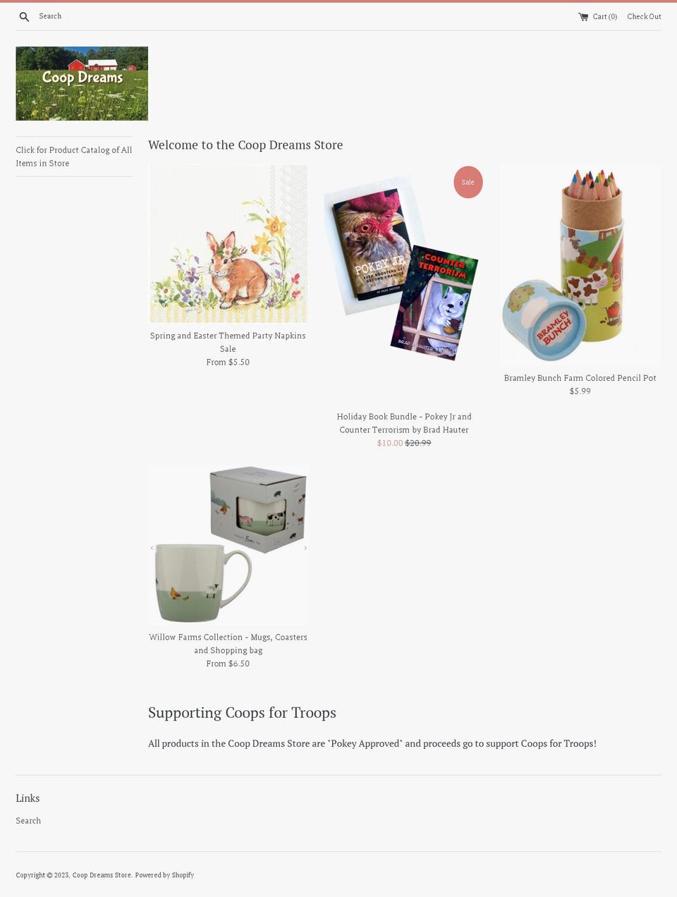 coop-dreams-store.myshopify.com shopify website screenshot