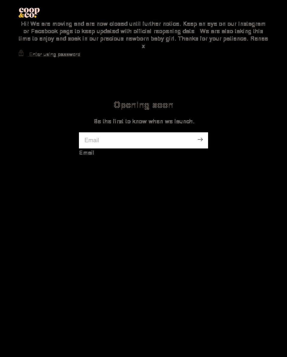 coopandcostore.com shopify website screenshot