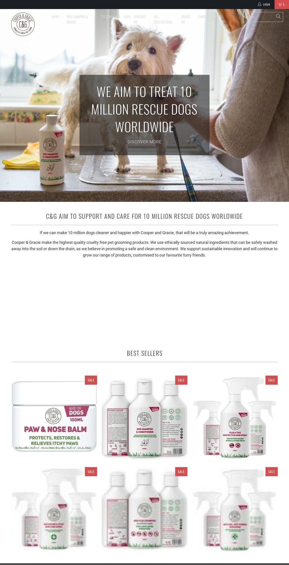 cooperandgracie.com shopify website screenshot