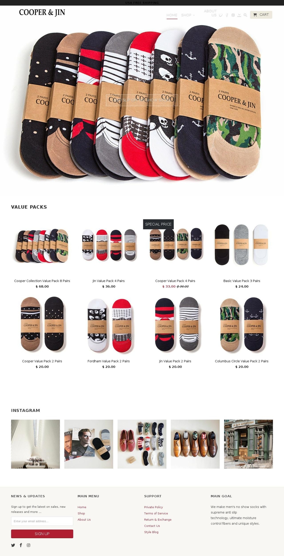 cooperandjin.com shopify website screenshot