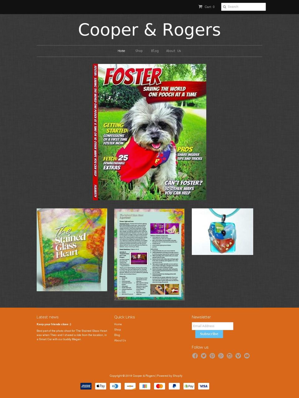 cooperandrogers.com — Shopify storefront screenshot