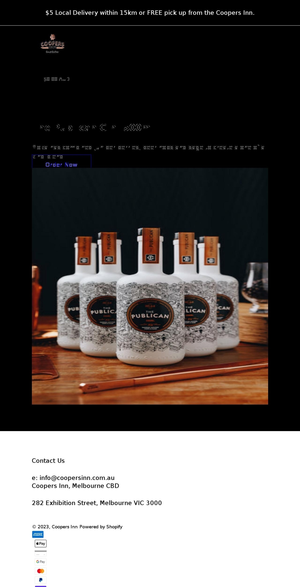 coopers-inn.myshopify.com shopify website screenshot