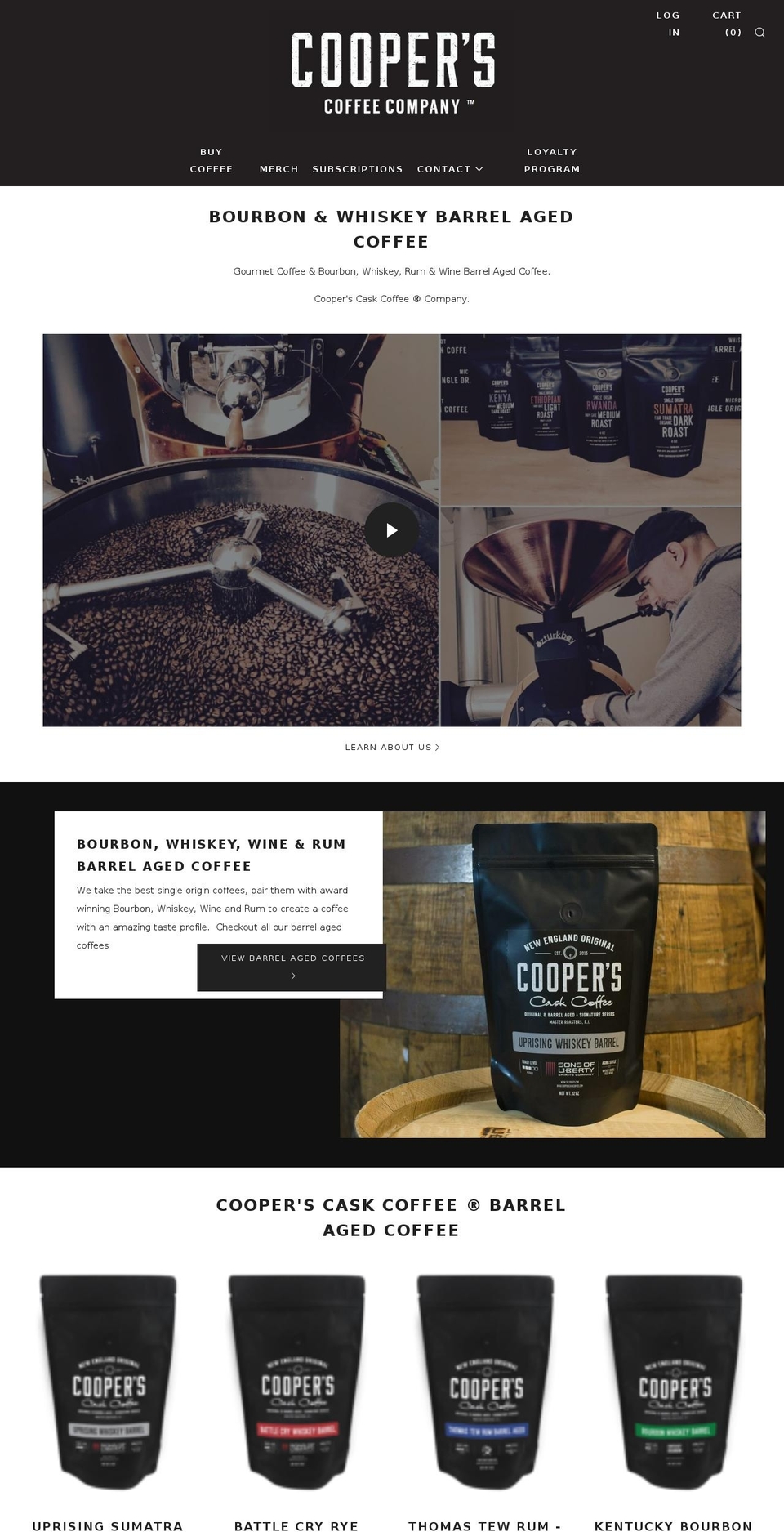 cooperscaskcoffee.com shopify website screenshot
