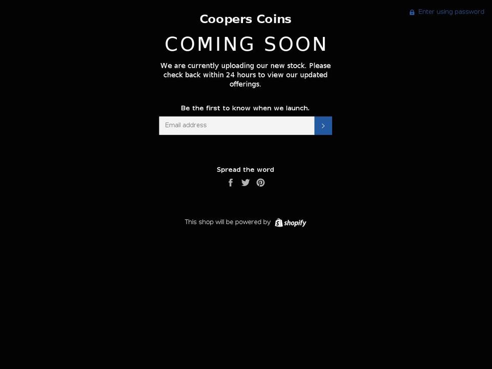 cooperscoins.com — Shopify storefront screenshot