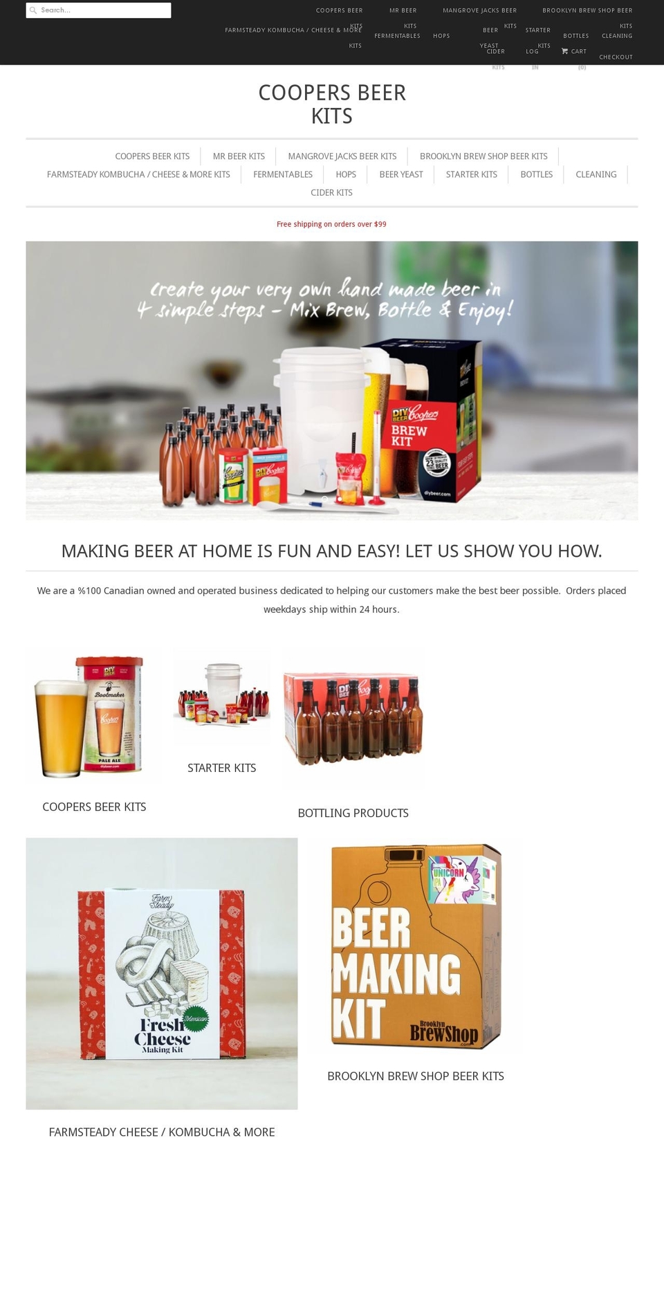 cooperskits.ca shopify website screenshot