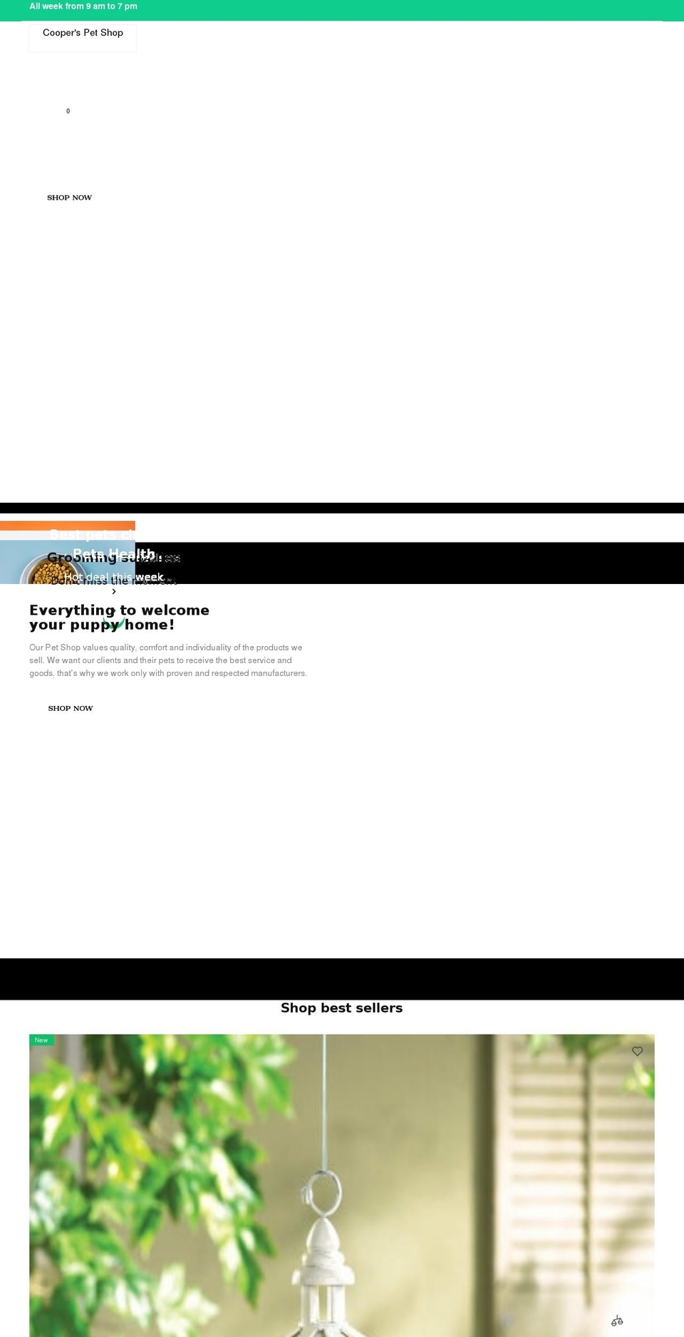 Diamond vip pet store with Installments message Shopify theme site example cooperspetshop.com