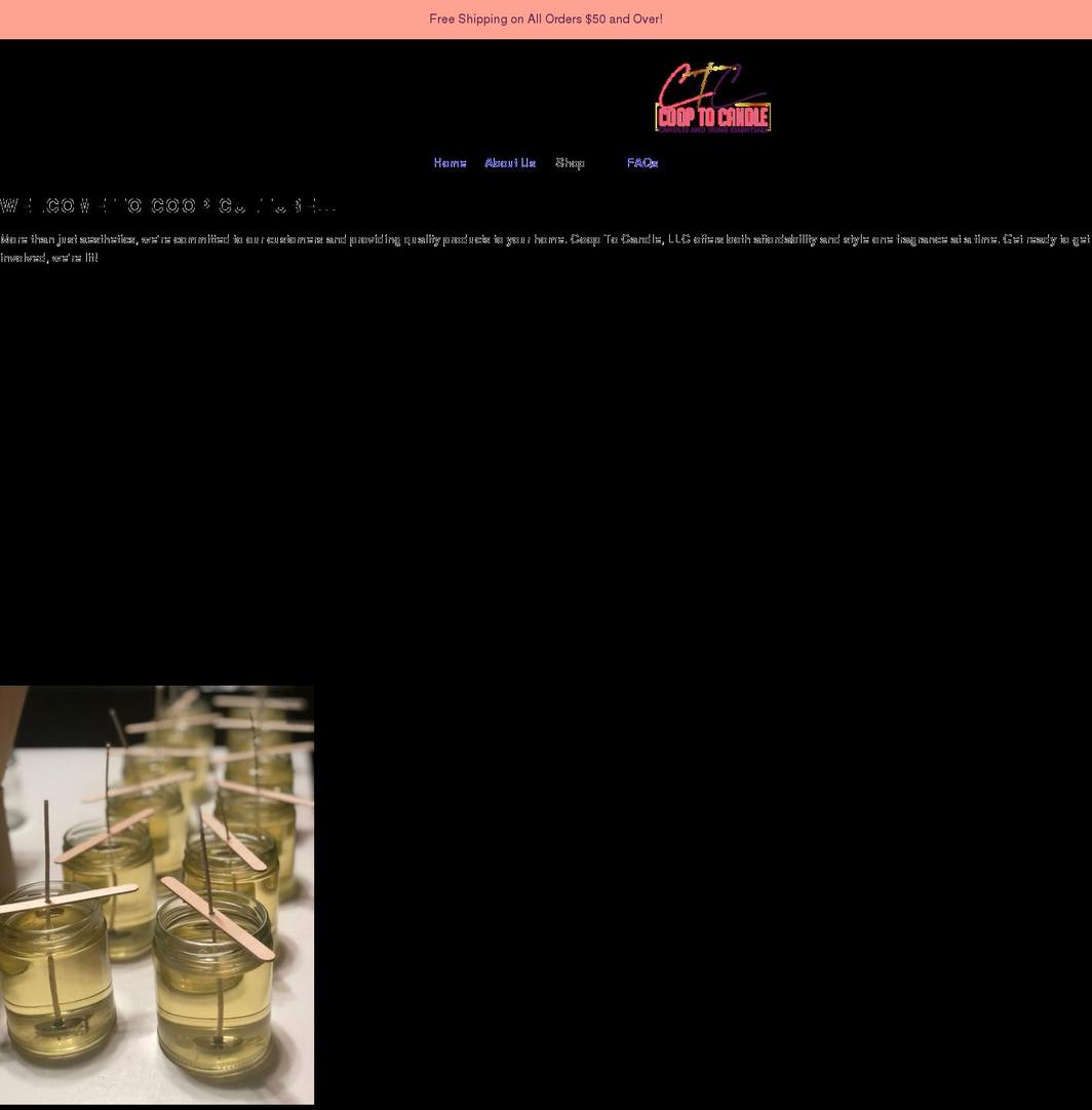 cooptocandle.com shopify website screenshot