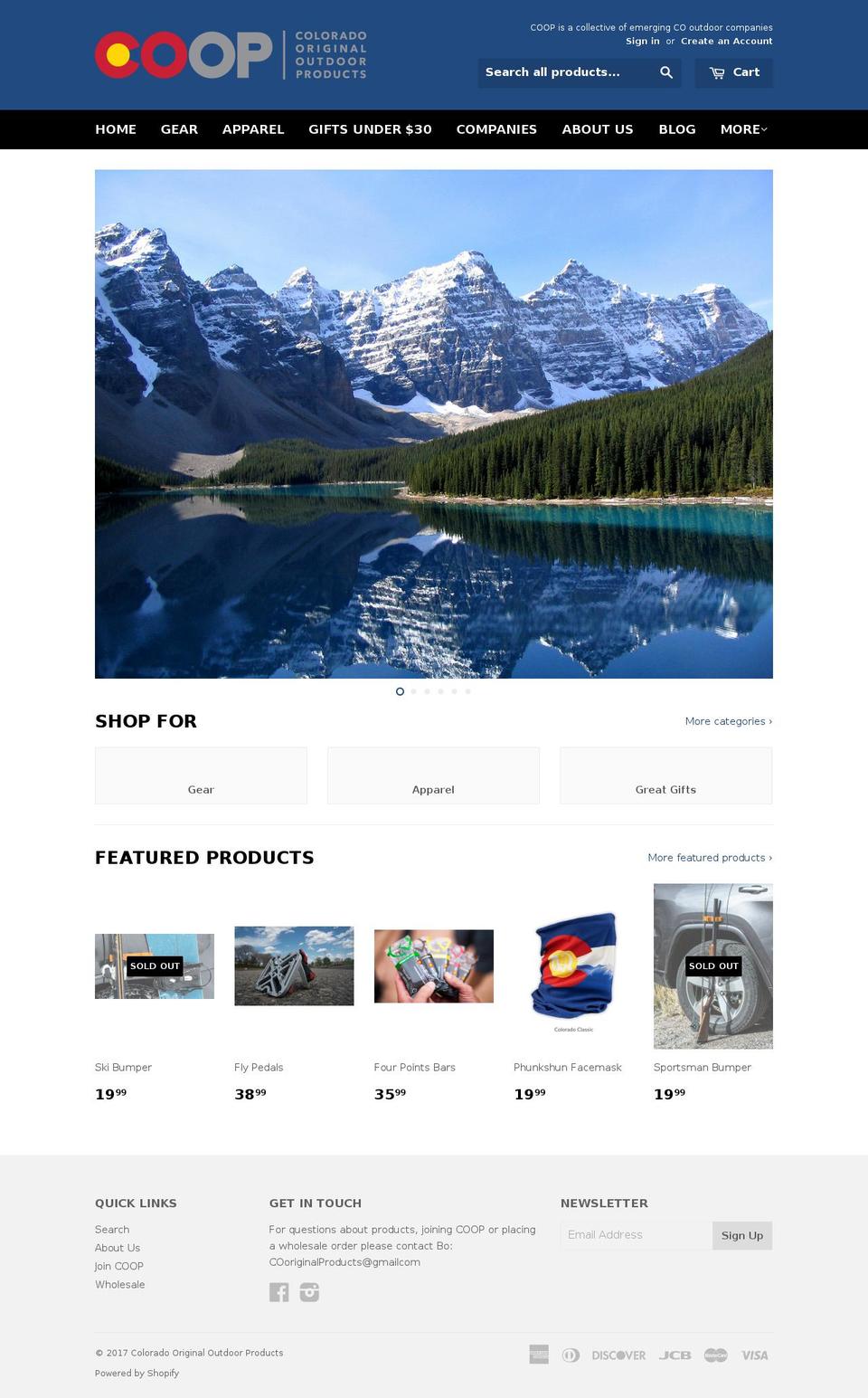 cooriginalproducts.com shopify website screenshot