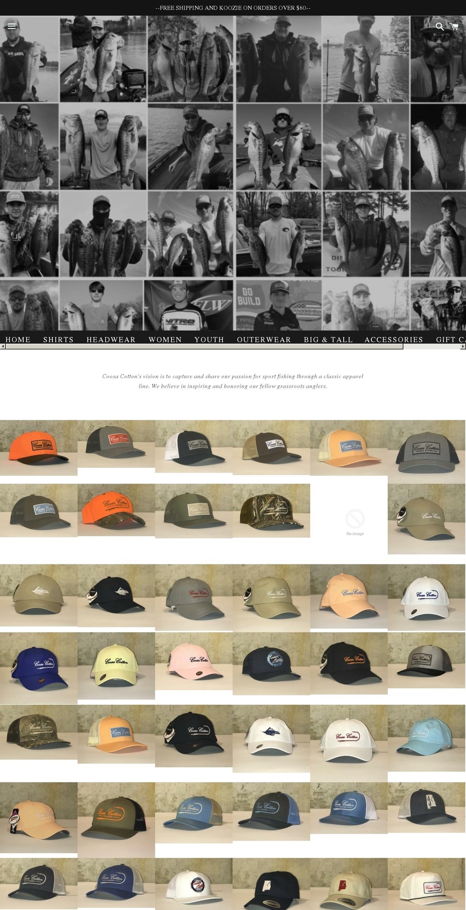 coosacotton.com shopify website screenshot