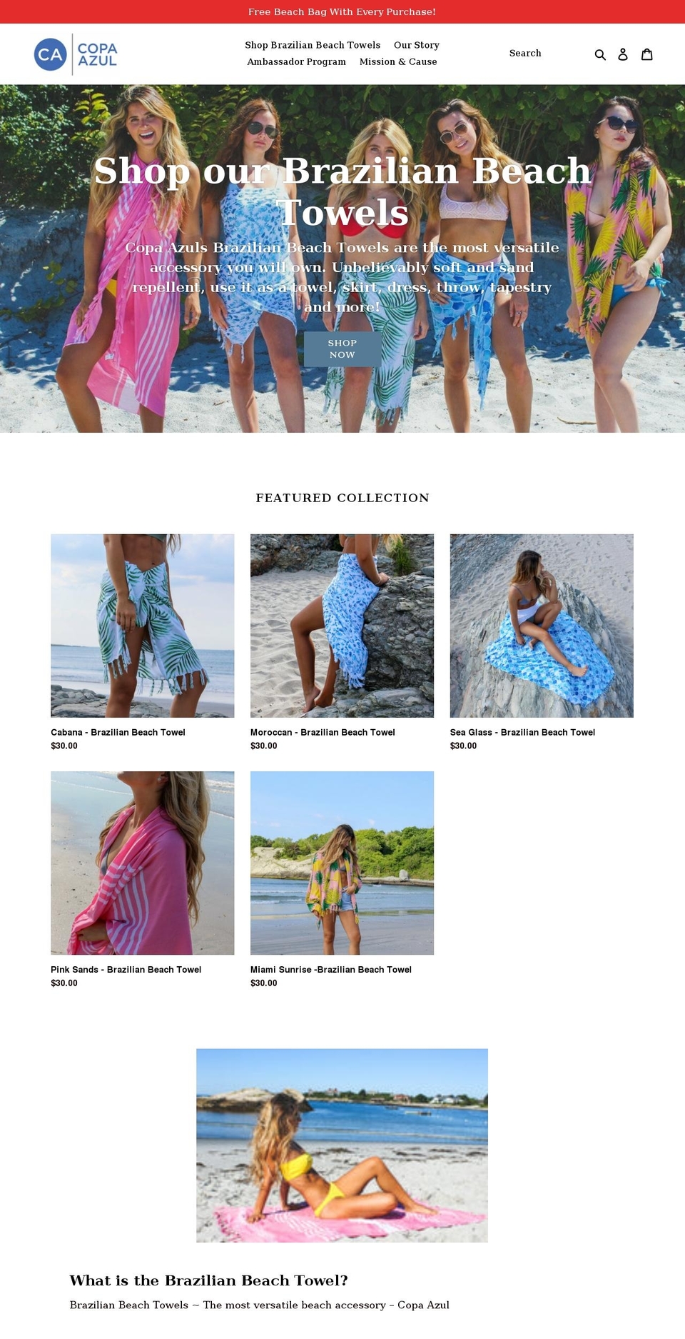 copaazul.com — Shopify storefront screenshot