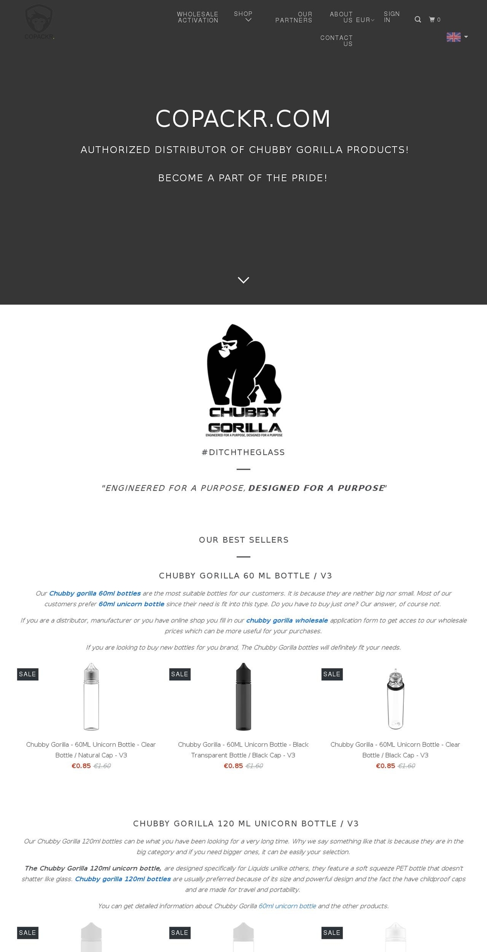 copackr.com shopify website screenshot