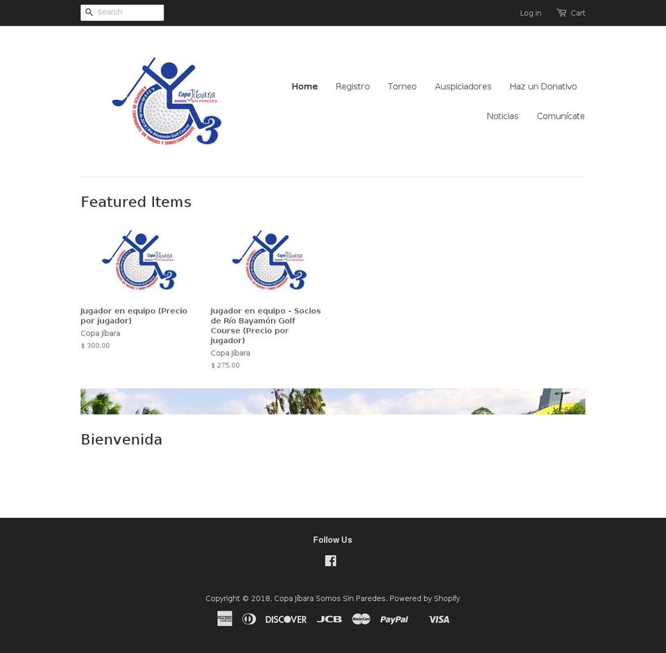 copajibara.com shopify website screenshot