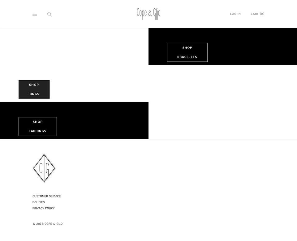 copeandglio.com — Shopify storefront screenshot