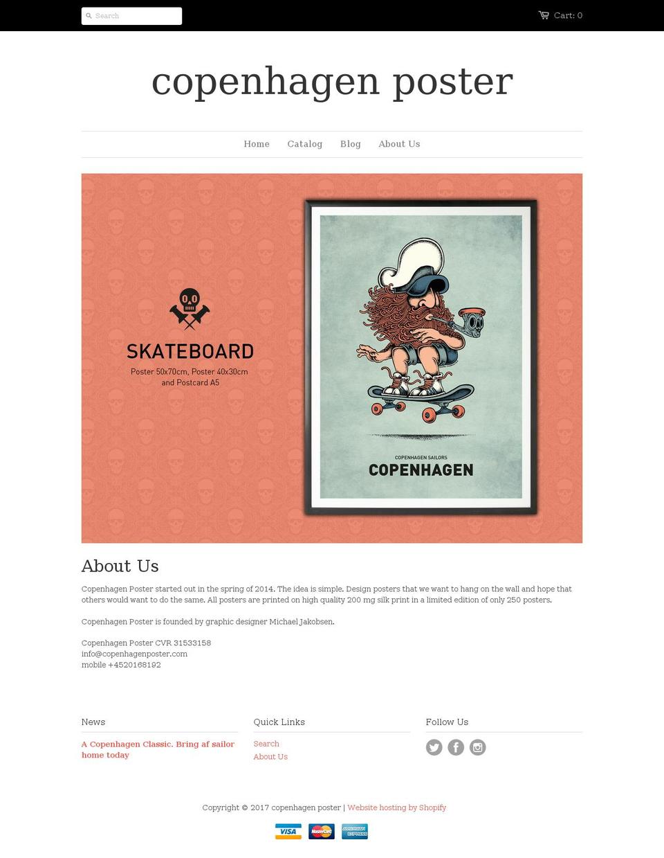 copenhagenposter.com shopify website screenshot